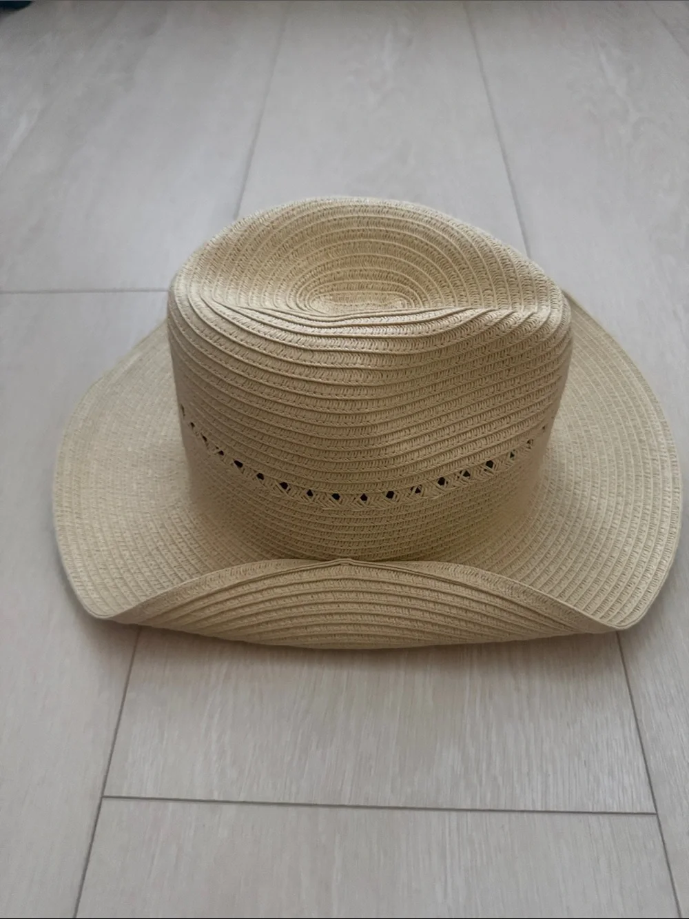 Shade & Shore Natural Straw Fedora with Vent Trim